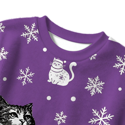 Uglysweatershops Skin & Bones Cat Christmas Ugly Sweater
