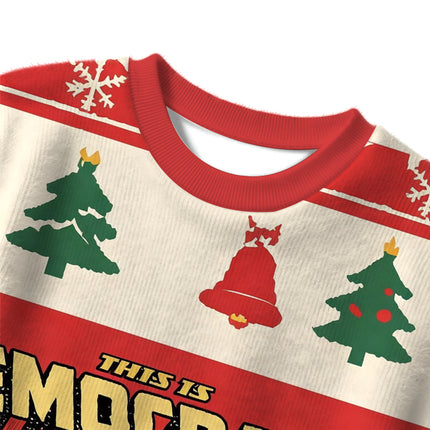 Uglysweatershops This is Democracy Christmas Ugly Sweater
