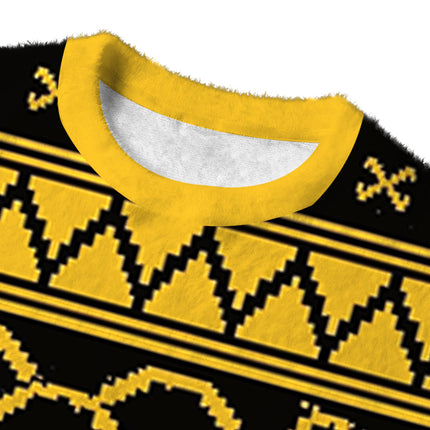 Uglysweatershops Killer Bees Fuzzy Christmas Ugly Sweatshirt