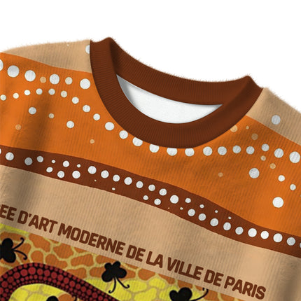 Uglysweatershops Dotted Art Flower Christmas Ugly Sweater
