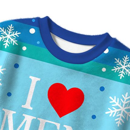 Uglysweatershops I Heart Love Smoking Christmas Ugly Sweater