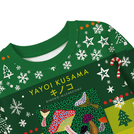 Uglysweatershops Art Spotted Mushroom Vintage Kids Ugly Sweater