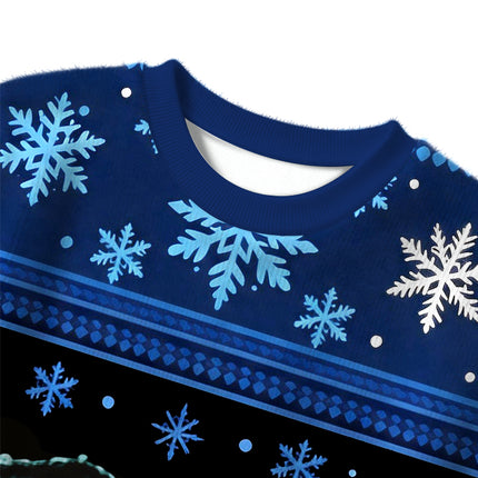 Uglysweatershops Retro Trout Fishing Christmas Ugly Sweater