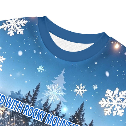 Uglysweatershops Rocky Mountain Water Christmas Ugly Sweatshirt