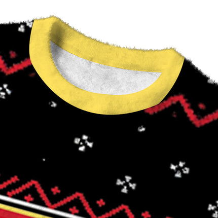 Uglysweatershops Retro Snake Fuzzy Christmas Ugly Sweatshirt