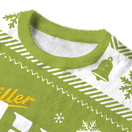 Uglysweatershops Bigfoot Wild Forest Fuzzy Christmas Ugly Sweatshirt