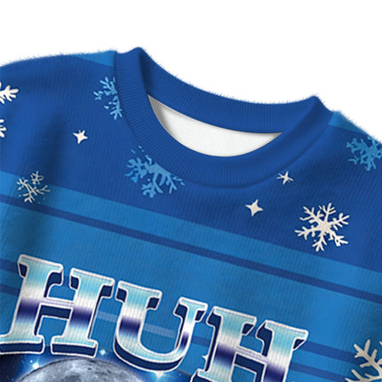 Uglysweatershops Huh Cat Funny Dank Meme Moon Christmas Ugly Sweater