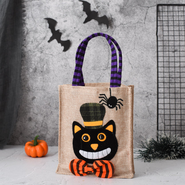 Uglysweatershops Halloween Vintage Linen Candy Tote Bag