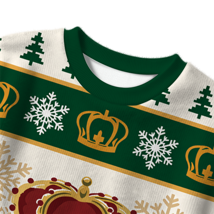 Uglysweatershops Snowflake Deer Christmas Ugly Sweater