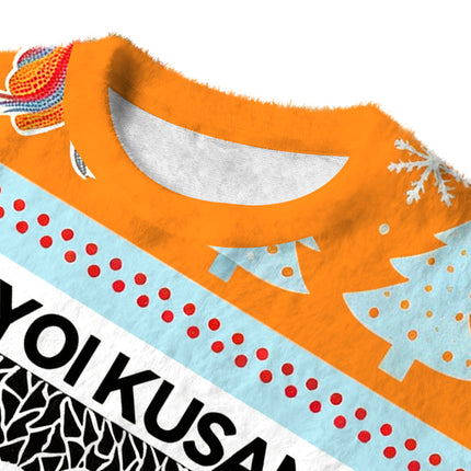 Uglysweatershops TOKYO PUMPKIN FOREVER Fuzzy Christmas Ugly Sweatshirt