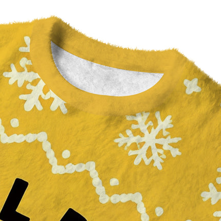 Uglysweatershops Champion Funny Fuzzy Christmas Ugly Sweatshirt
