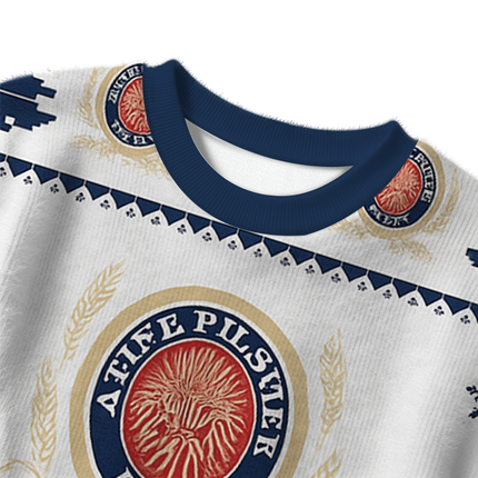 Uglysweatershops Blue Beer Christmas Ugly Sweater