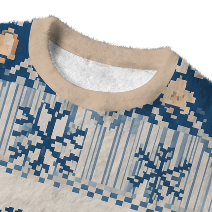 Uglysweatershops Watermelon Fish Fuzzy Christmas Ugly Sweatshirt