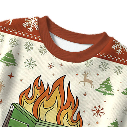 Uglysweatershops Everything is Fine Christmas Ugly Sweater