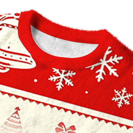 Uglysweatershops Hunting Vintag Fuzzy Christmas Ugly Sweatshirt