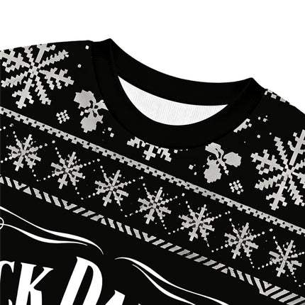 Uglysweatershops Vintage Distillery Label Aesthetic Christmas Ugly Sweatshirt