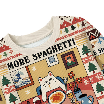 Uglysweatershops More Spaghetti Less Upsetti Kids Ugly Sweater