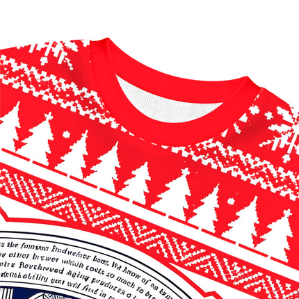 Uglysweatershops Retro Ornate Beer Christmas Ugly Sweatshirt