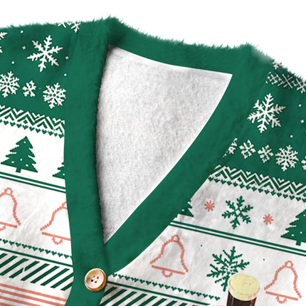 Uglysweatershops Have This One with Me Fuzzy Ugly Cardigan Sweatshirt
