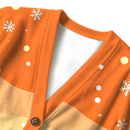 Uglysweatershops Dotted Bloom Ugly Cardigan Sweater
