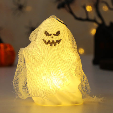 Uglysweatershops Halloween 4-Pack Cute Emoji Mischievous Electronic Candle Lamp