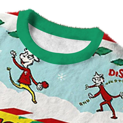 Uglysweatershops Dacing Funny Fuzzy Christmas Ugly Sweatshirt
