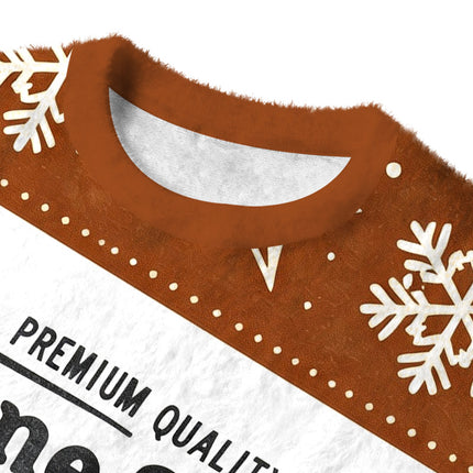 Uglysweatershops Texas Brew Armadillo Fuzzy Christmas Ugly Sweatshirt