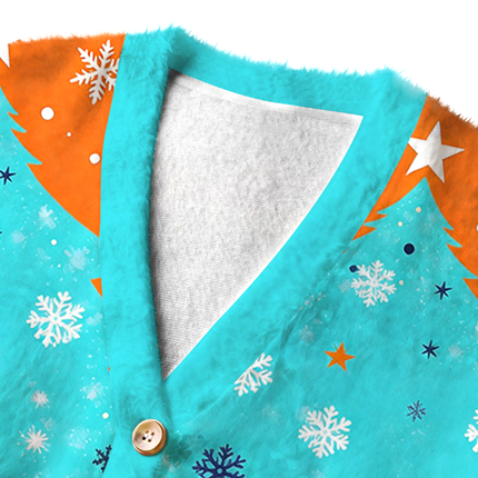 Uglysweatershops Hunting Can Evolution Natural Fuzzy Ugly Cardigan Sweatshirt