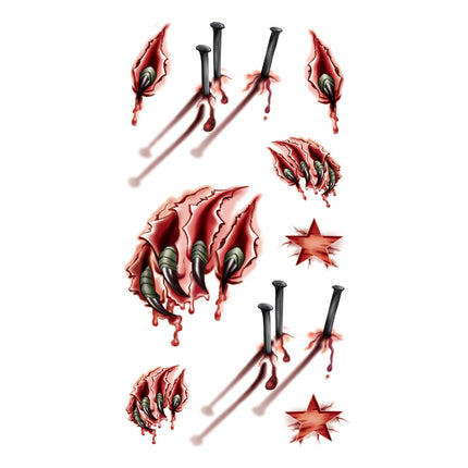 Uglysweatershops Random 10-piece Pack Scary Scar Face Stickers