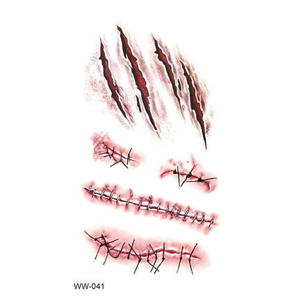 Uglysweatershops Random 10-piece Pack Scary Scar Face Stickers