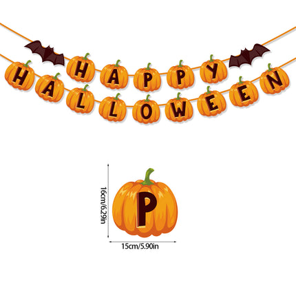Uglysweatershops Halloween 5-Pack Pumpkin-shaped Triangular Banner Flag