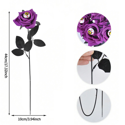 Uglysweatershops 10-Piece Halloween Demon Eye 10-piece Simulation Rose Decoration