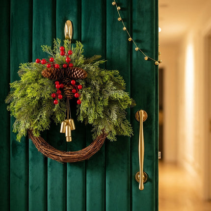 Uglysweatershops Christmas Bohemian Wind Chime Wreath