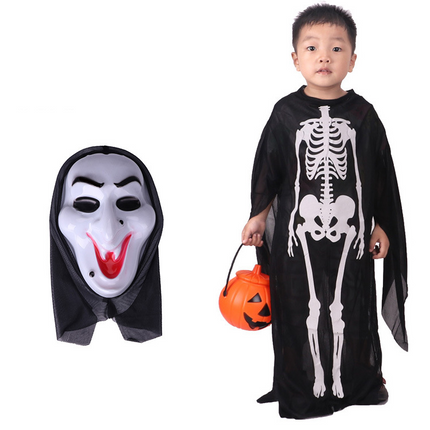 Uglysweatershops Halloween Children's Skeleton Ghost Costume