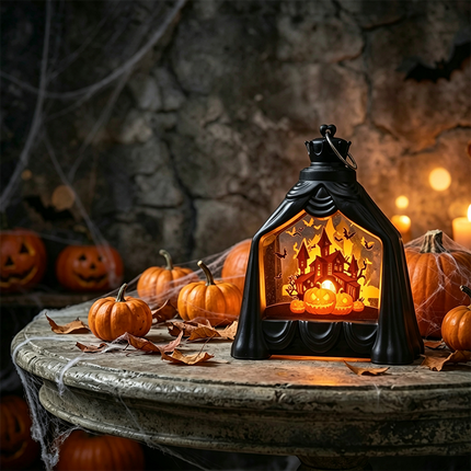 Uglysweatershops Halloween Retro-style Shadow Electronic Candle Lamp