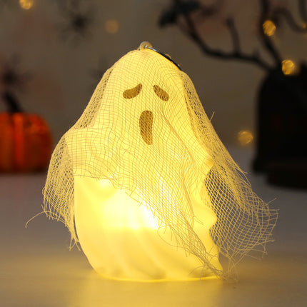 Uglysweatershops Halloween 4-Pack Cute Emoji Mischievous Electronic Candle Lamp