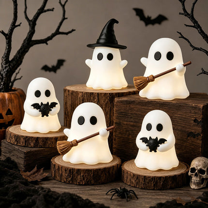 Uglysweatershops Halloween Glowing Mini Ghost Figurines