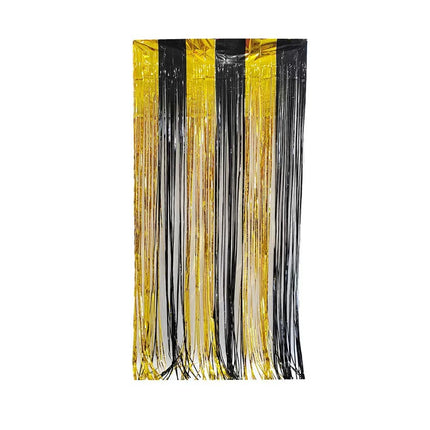 Uglysweatershops Halloween Theme Color Block Sequin Rain Curtain