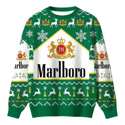 Uglysweatershops Vintage Cig Christmas Ugly Sweater