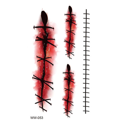 Uglysweatershops Random 10-piece Pack Scary Scar Face Stickers