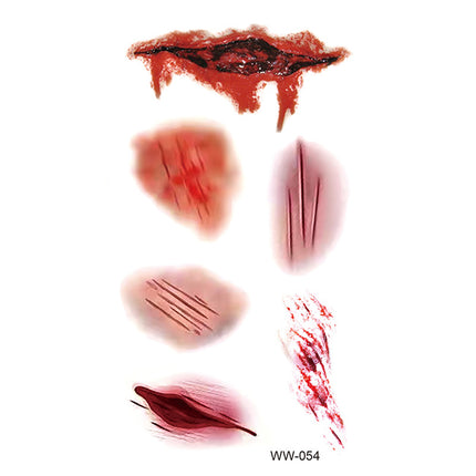 Uglysweatershops Random 10-piece Pack Scary Scar Face Stickers