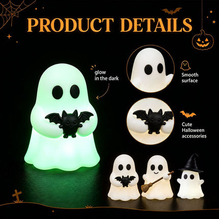 Uglysweatershops Halloween Glowing Mini Ghost Figurines