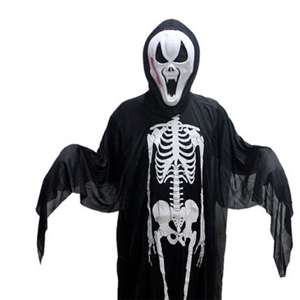 Uglysweatershops Halloween Adult Skeleton Ghost Costume