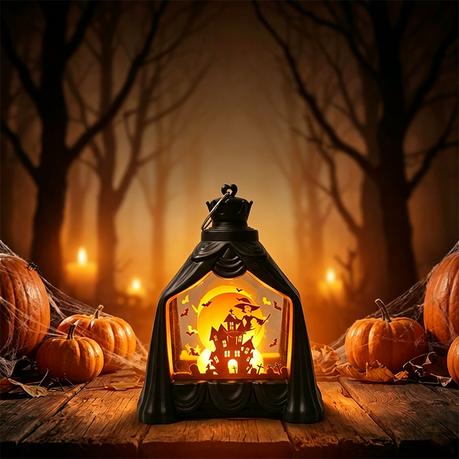 Uglysweatershops Halloween Retro-style Shadow Electronic Candle Lamp