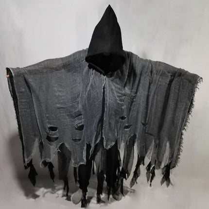 Uglysweatershops Halloween Dark Tattered Skull Cloak