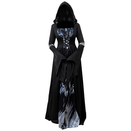 Uglysweatershops Halloween Skeleton Mage Witch Cosplay Costume