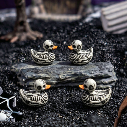 Uglysweatershops Halloween 10-Pack Hell Skull Duck Resin Crafts