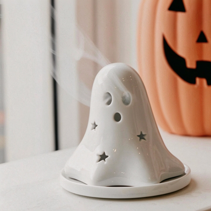 Uglysweatershops Halloween 2-Pack Ceramic Cone & Tea Light Burner