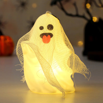 Uglysweatershops Halloween 4-Pack Cute Emoji Mischievous Electronic Candle Lamp