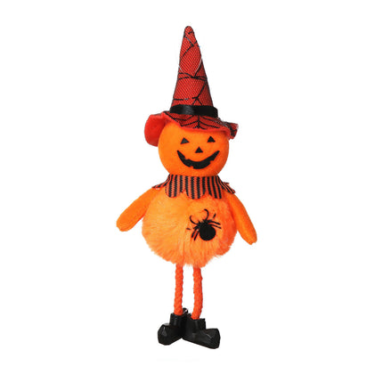 Uglysweatershops Halloween 2-Pack Pumpkin Witch Black Cat Hanging Figurine